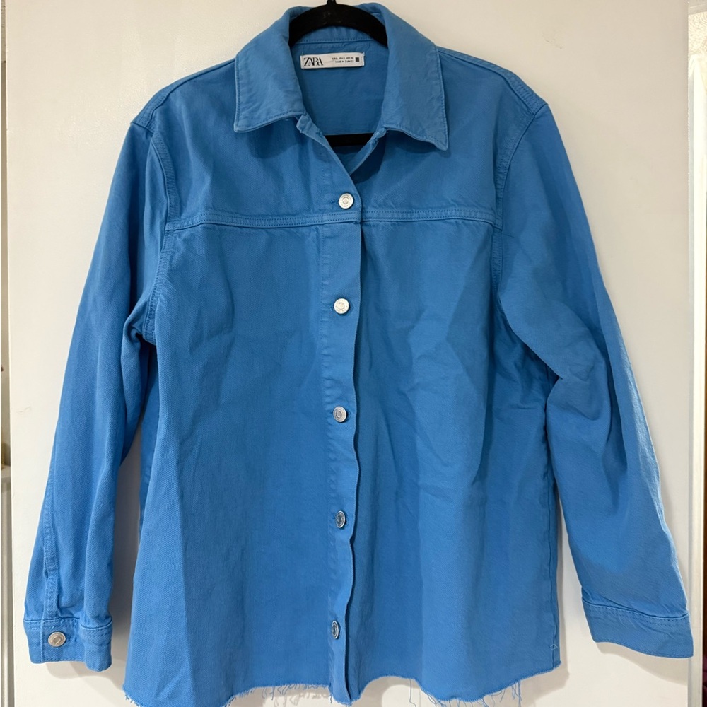 Zara Sky Blue Denim Jacket